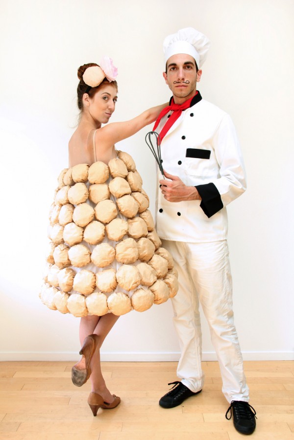 Diy ranskalainen kokki ja croquembouche puku1 600x899