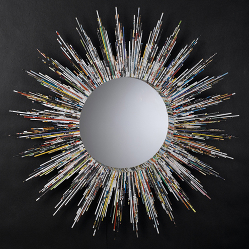 Decorative rolled page mirror