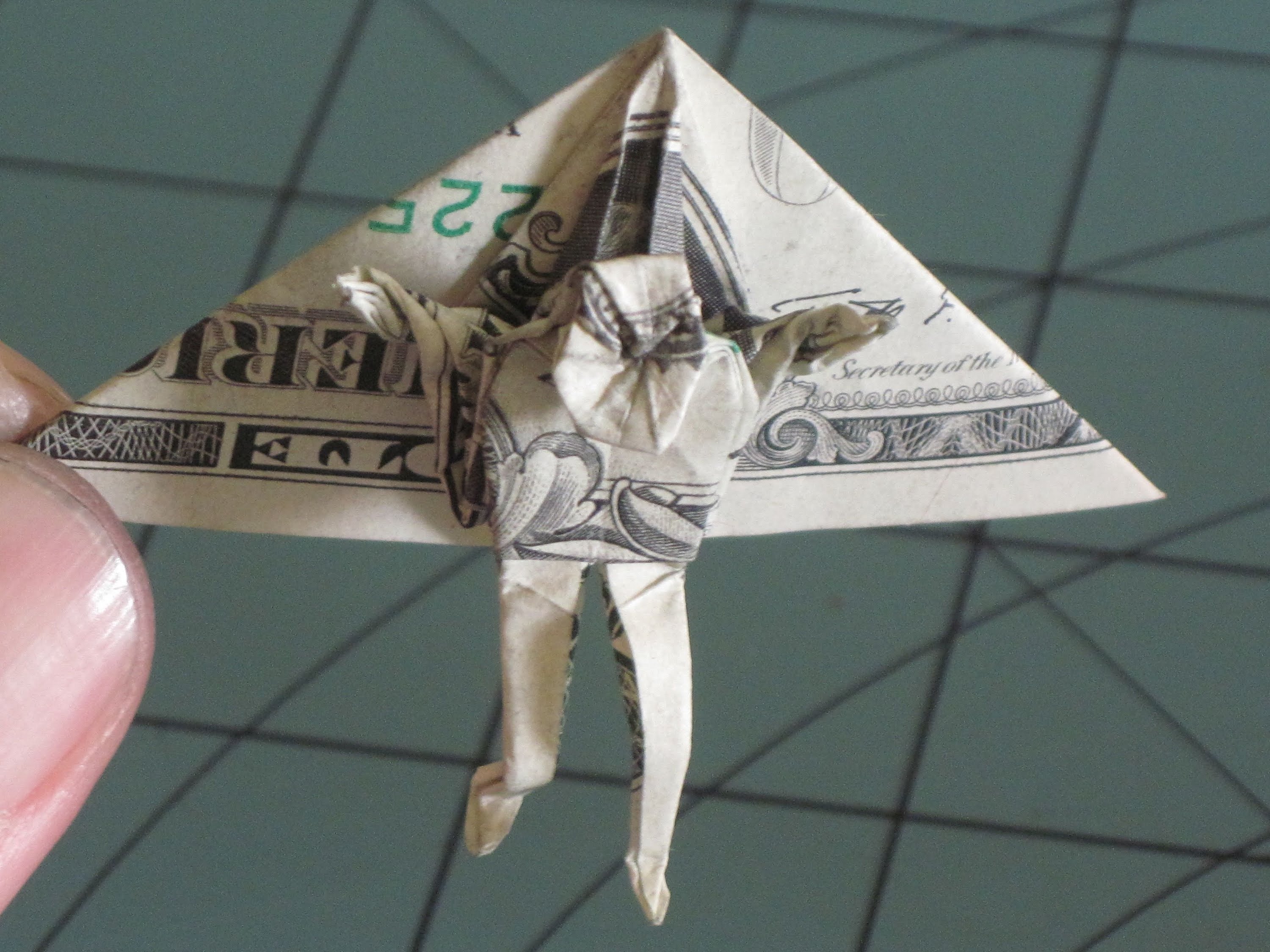Dollar origami hang glider