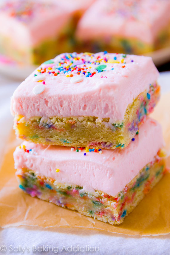 Frosted sugar cookie bars soft baked and heavy on the sprinkles recipe by sallysbakingaddiction com 2