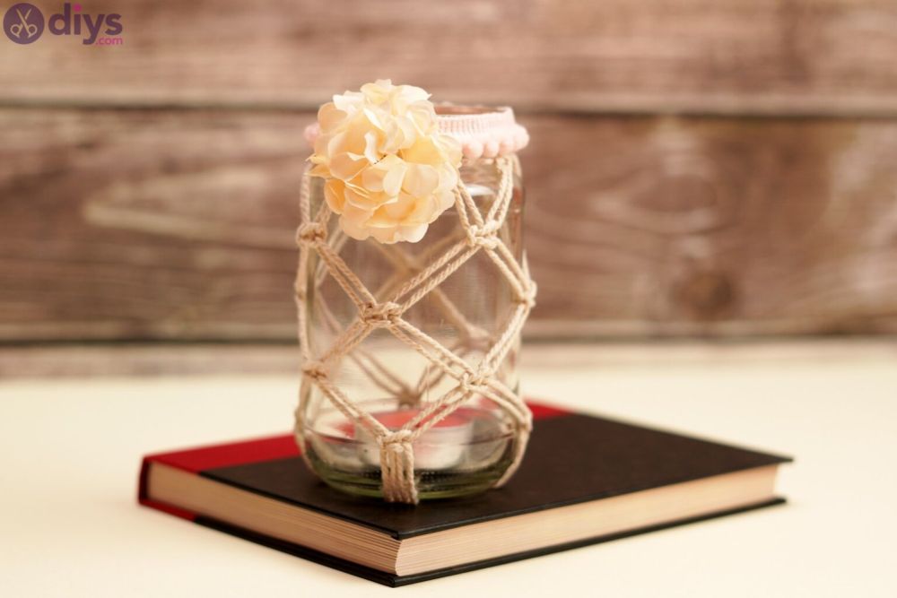 Macrame-Wrapped Mason Jars - Last-Minute Mother's Day Gifts DIY