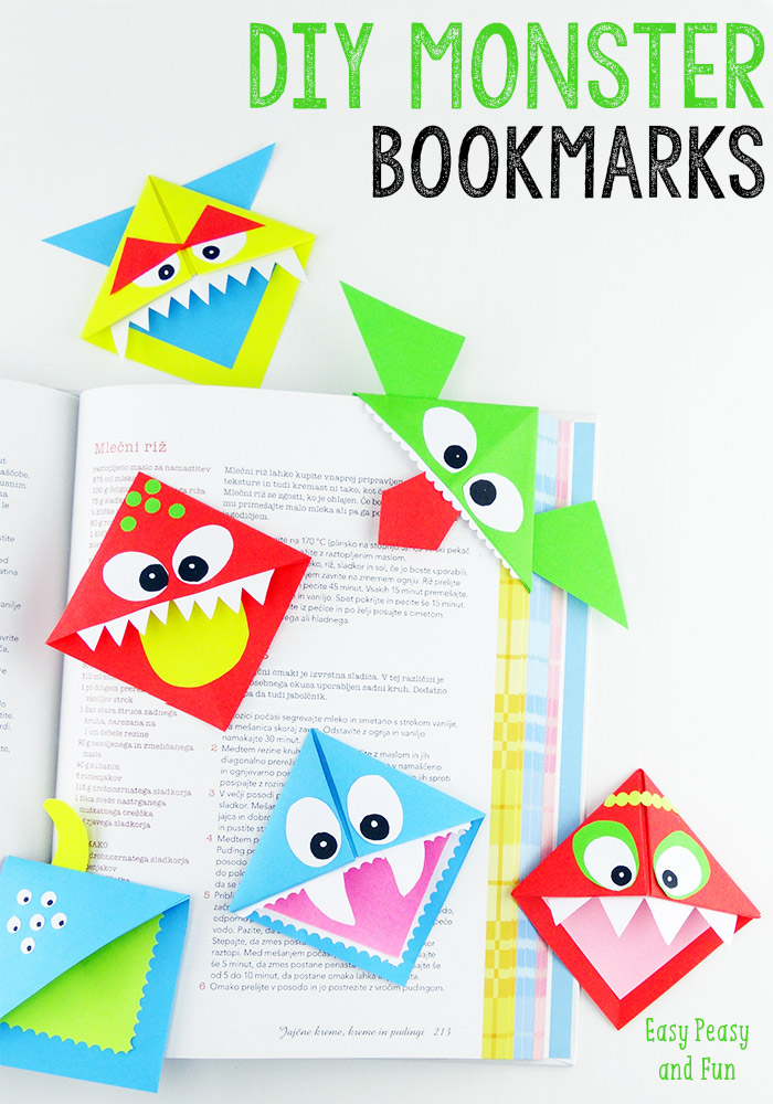 Monster corner bookmarks