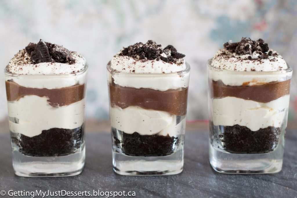 No bake oreo cheesecake dessert shots