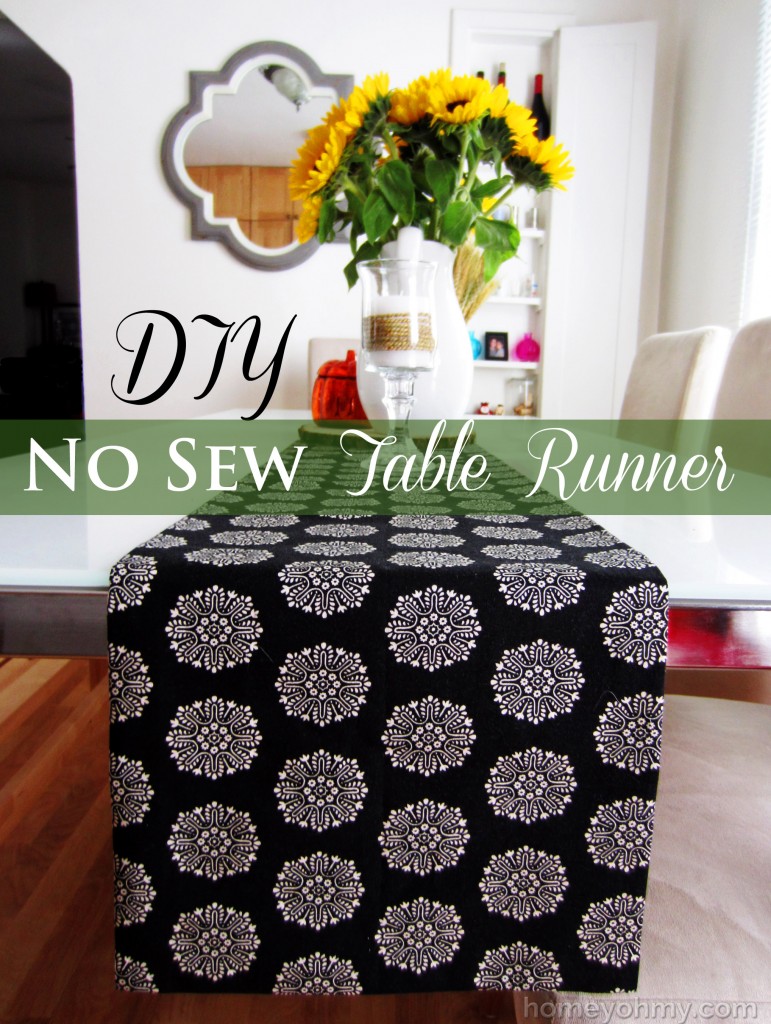No sew table runner