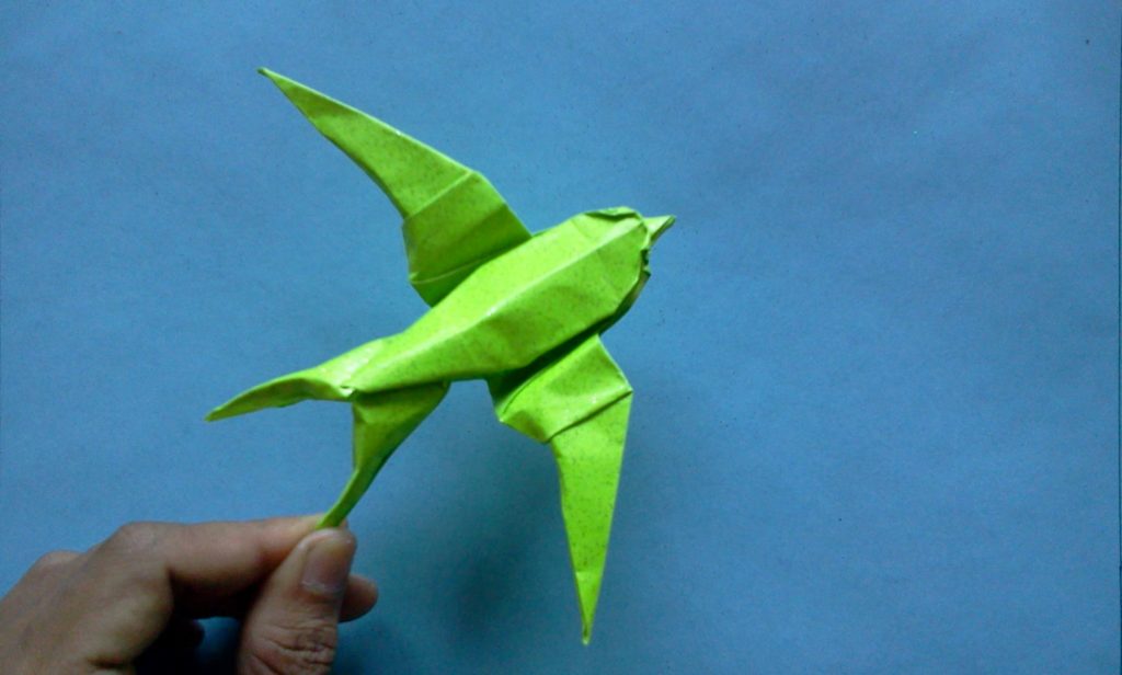 Origami swallow