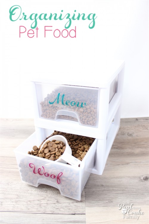 Pet food organizer diy