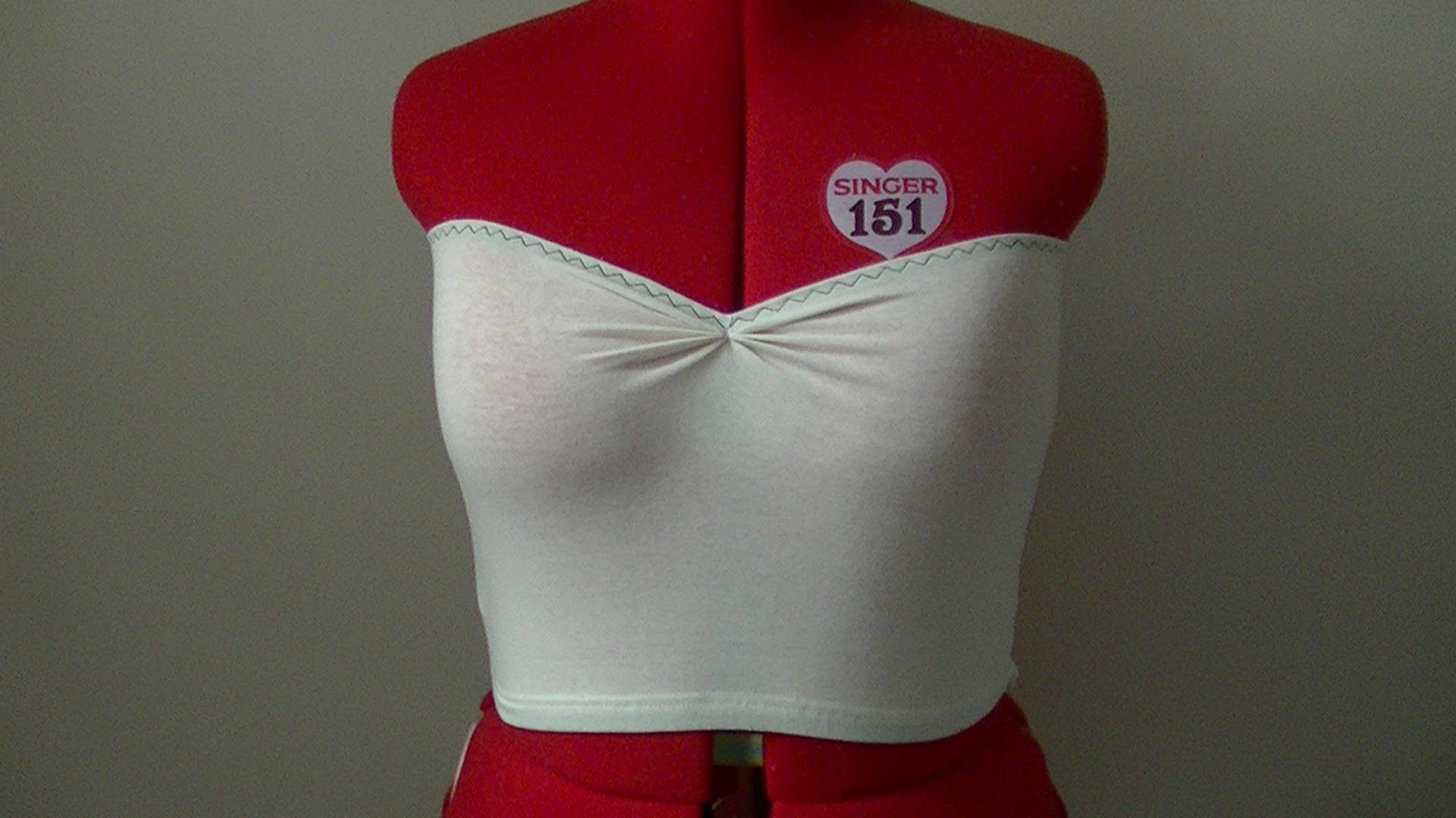 Pinched bandeau top