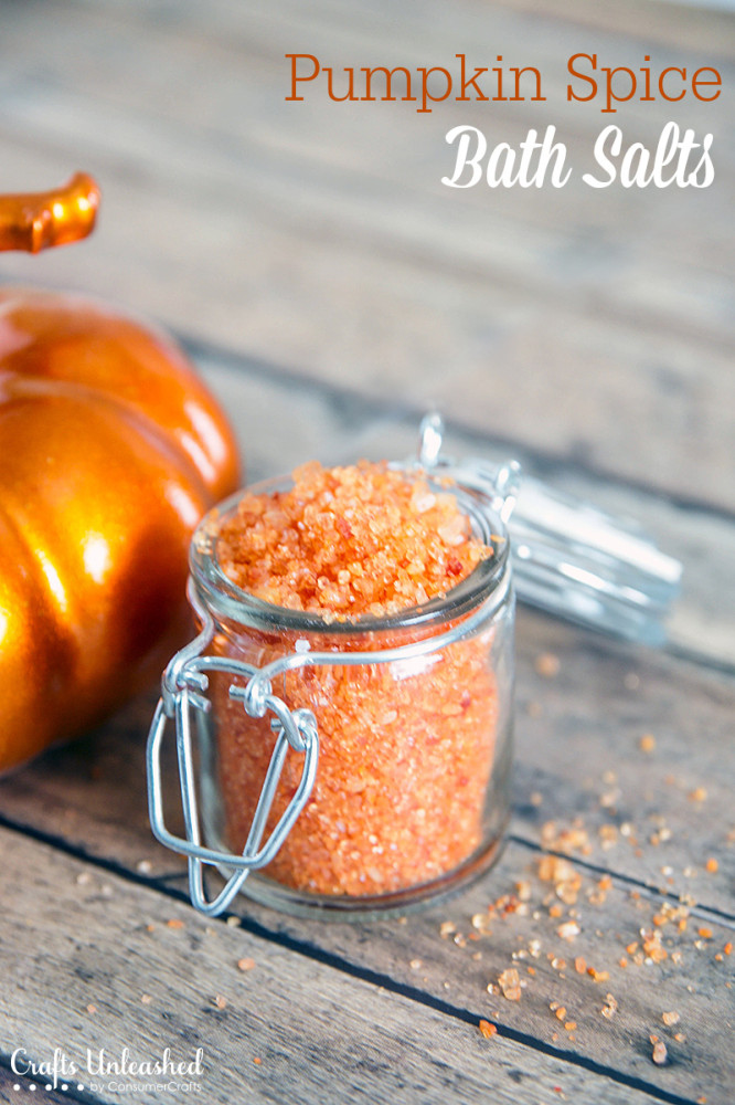 Pumpkin spice diy bath salts