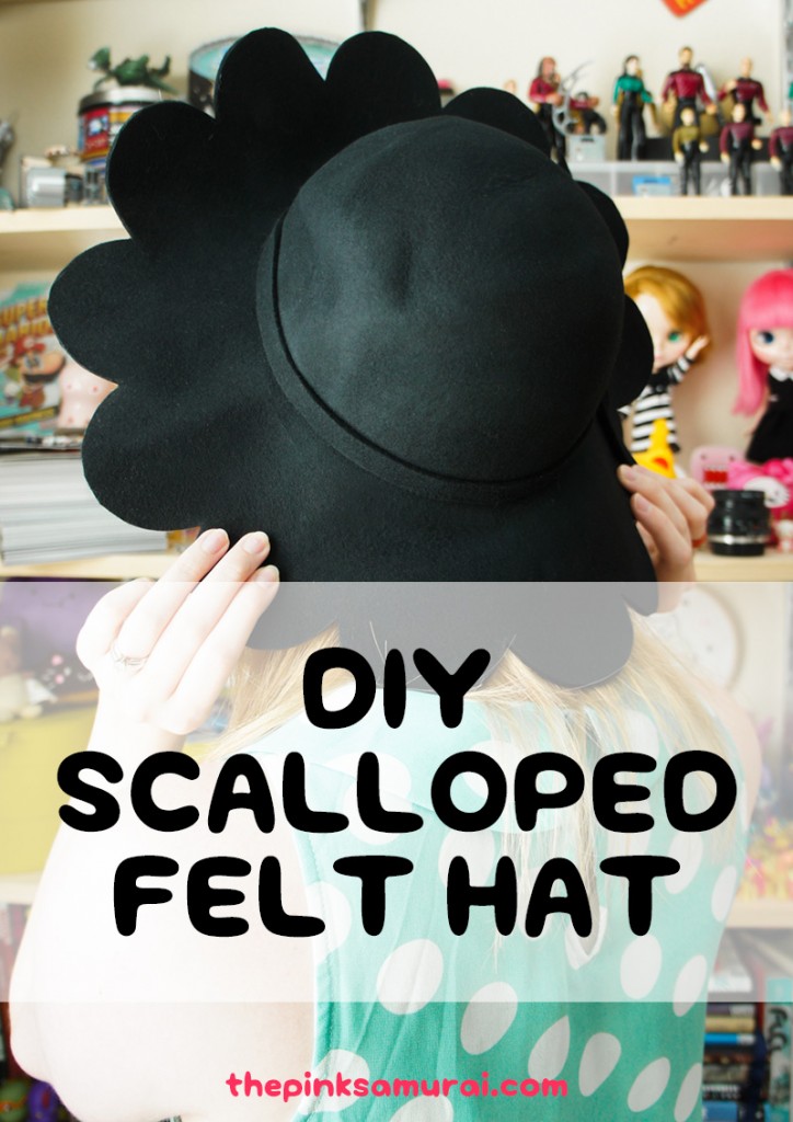 Scalloped felt hat