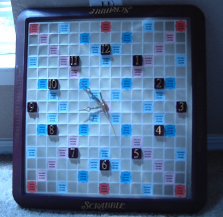 Scrabble clock