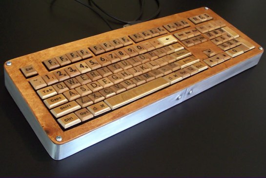 Scrabble tile keyboard