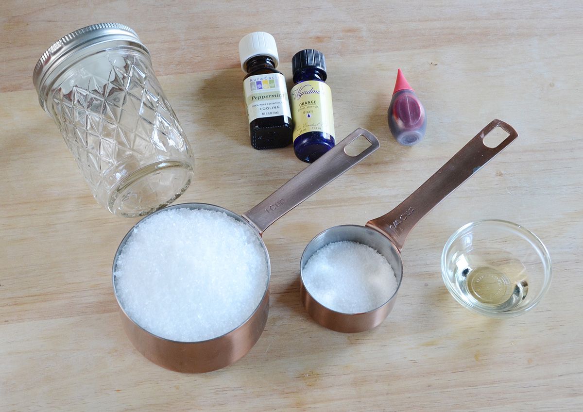 Simple scented diy bath salts supplies
