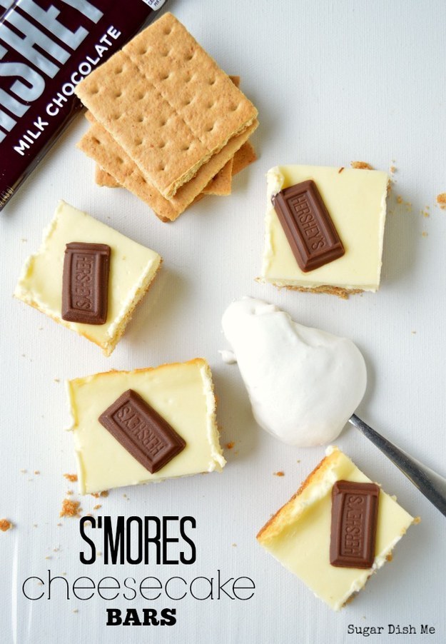 S'mores cheesecake bars