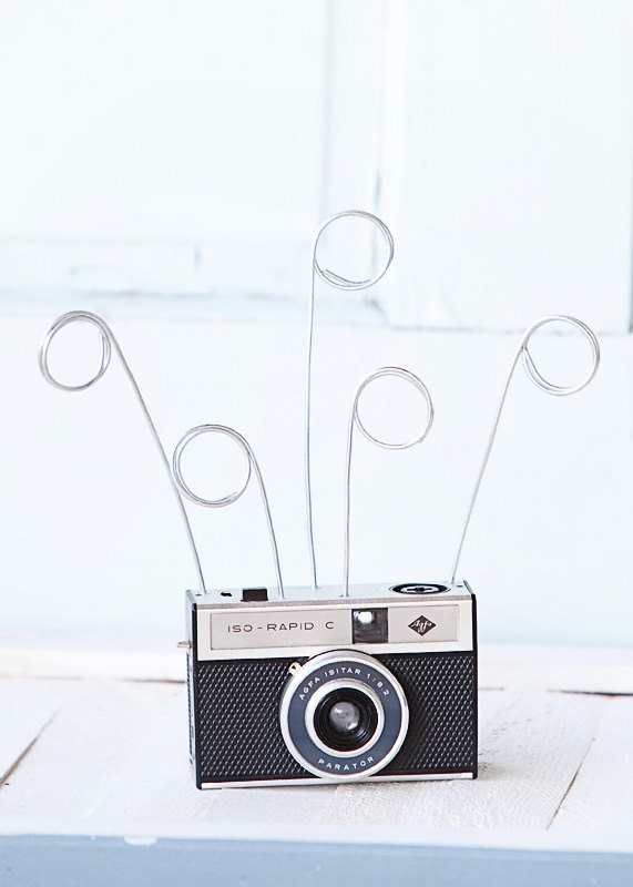 Vintage camera photo holder
