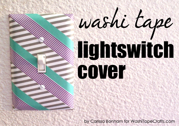 Wash tape light switch cover
