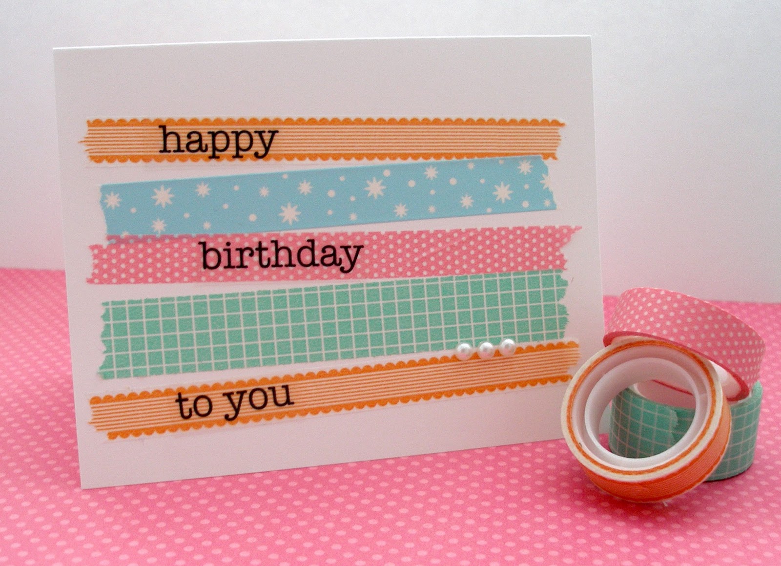 Washi tape birthday cards