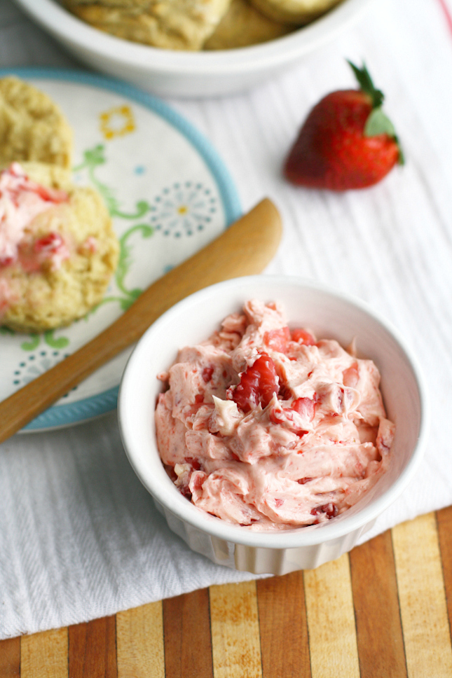 Whipped strawberry butter