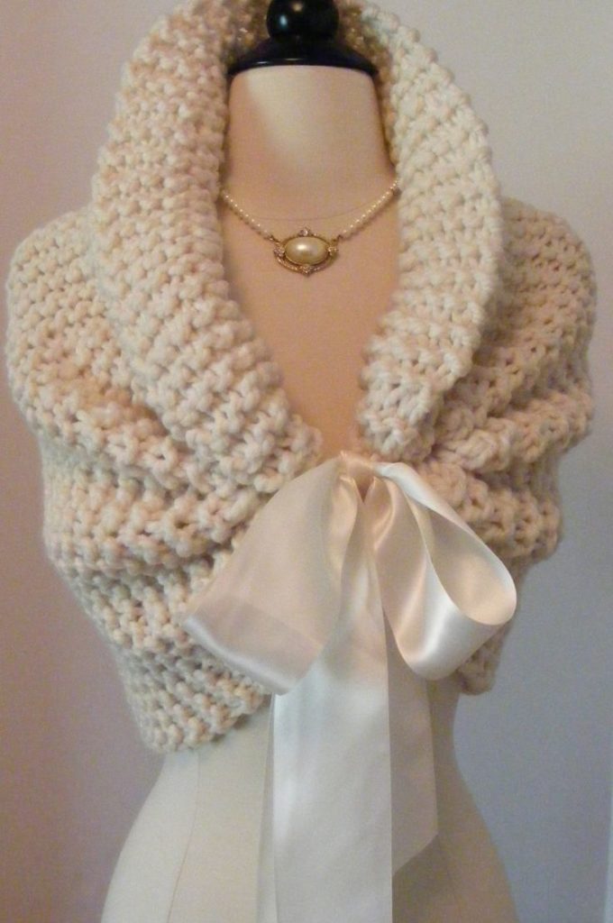 Winter wedding shawl