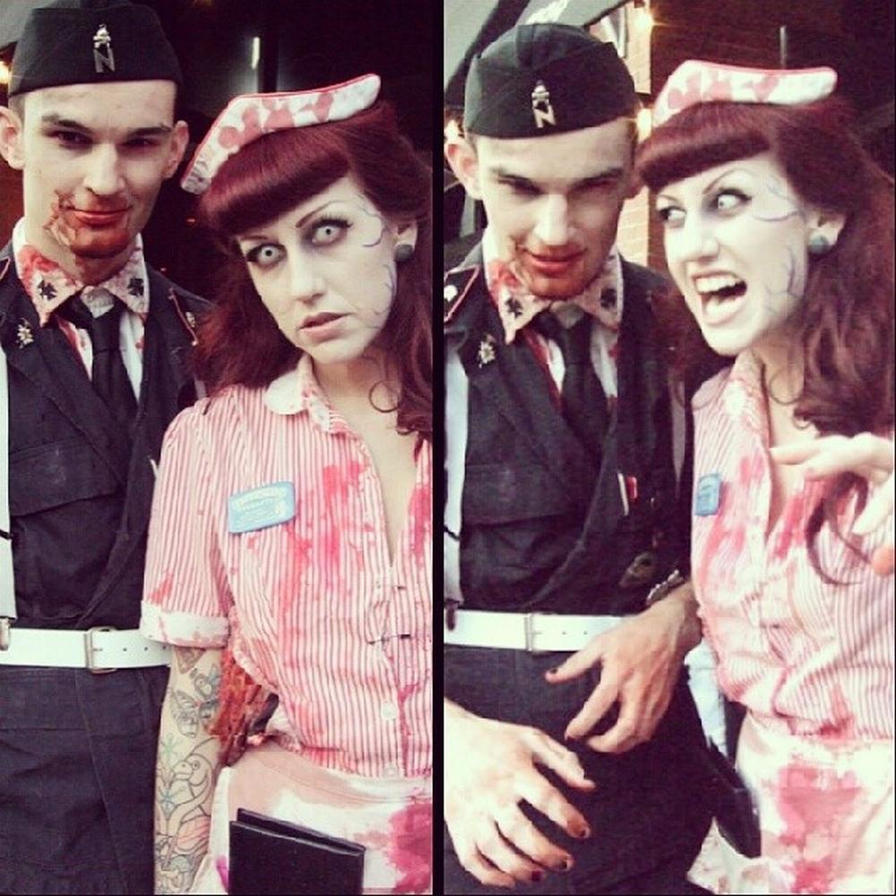 Zombies couples halloween costumes