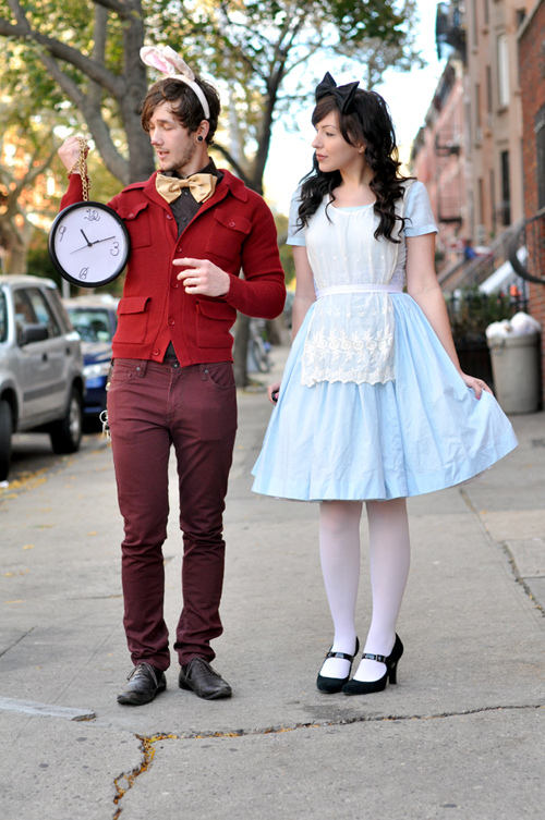 Diy alice and white rabbit costume