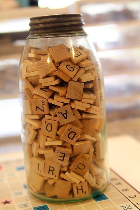 Scrabble jar