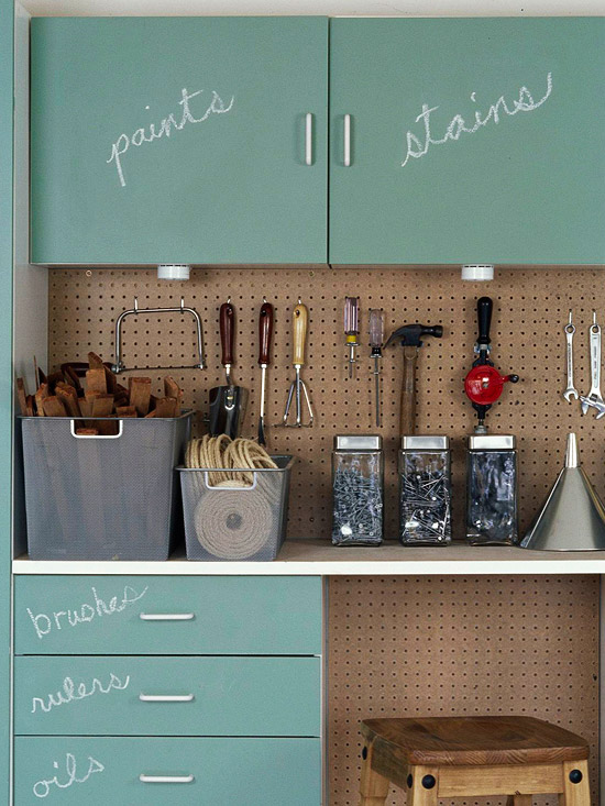 24 chalkboard garage organization