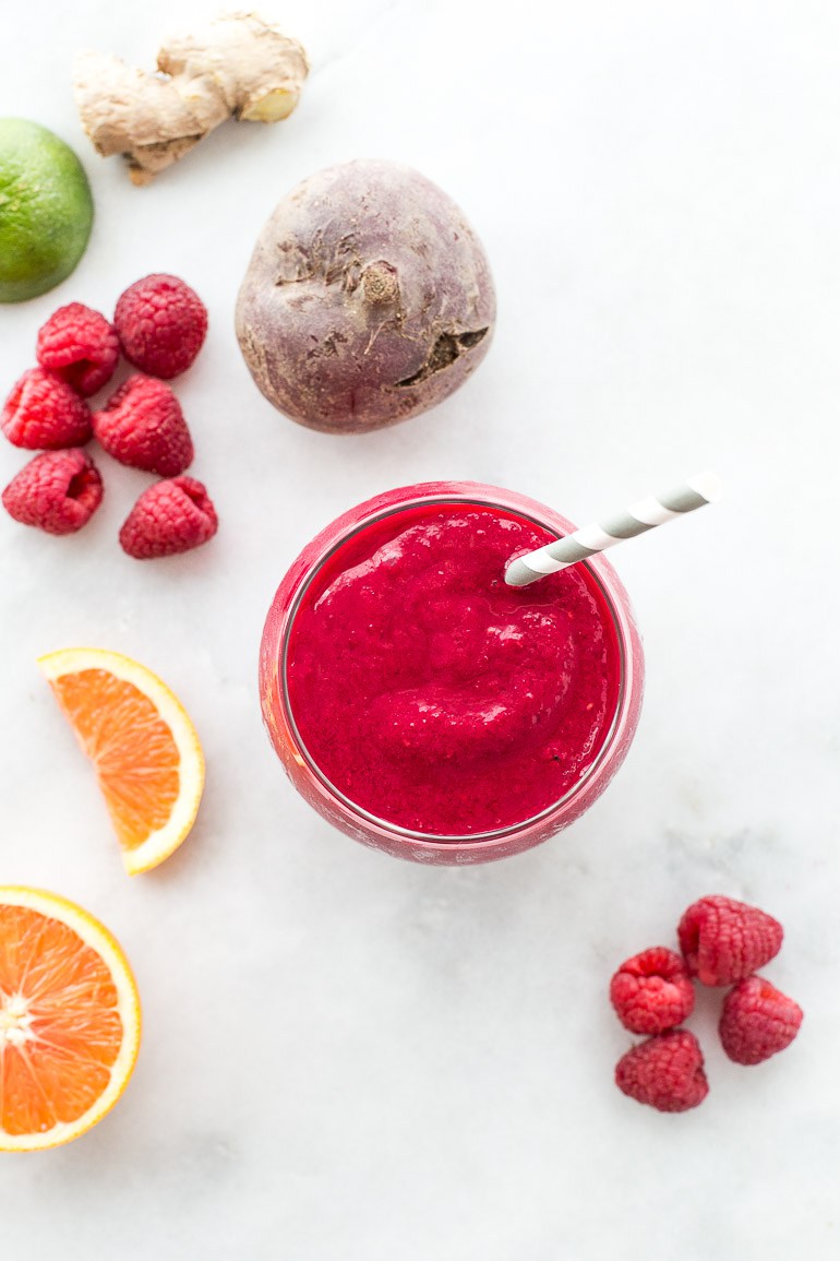7 ginger berry beet smoothie