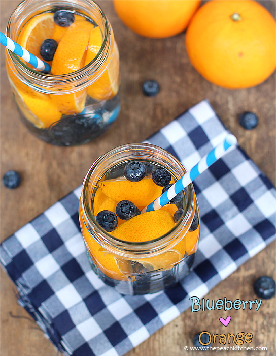 Blueberry and orange water