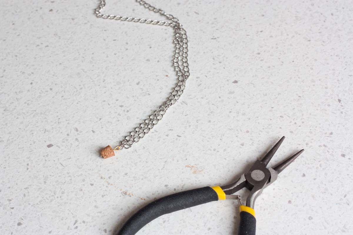 Diy mini bottle pendant necklace chain