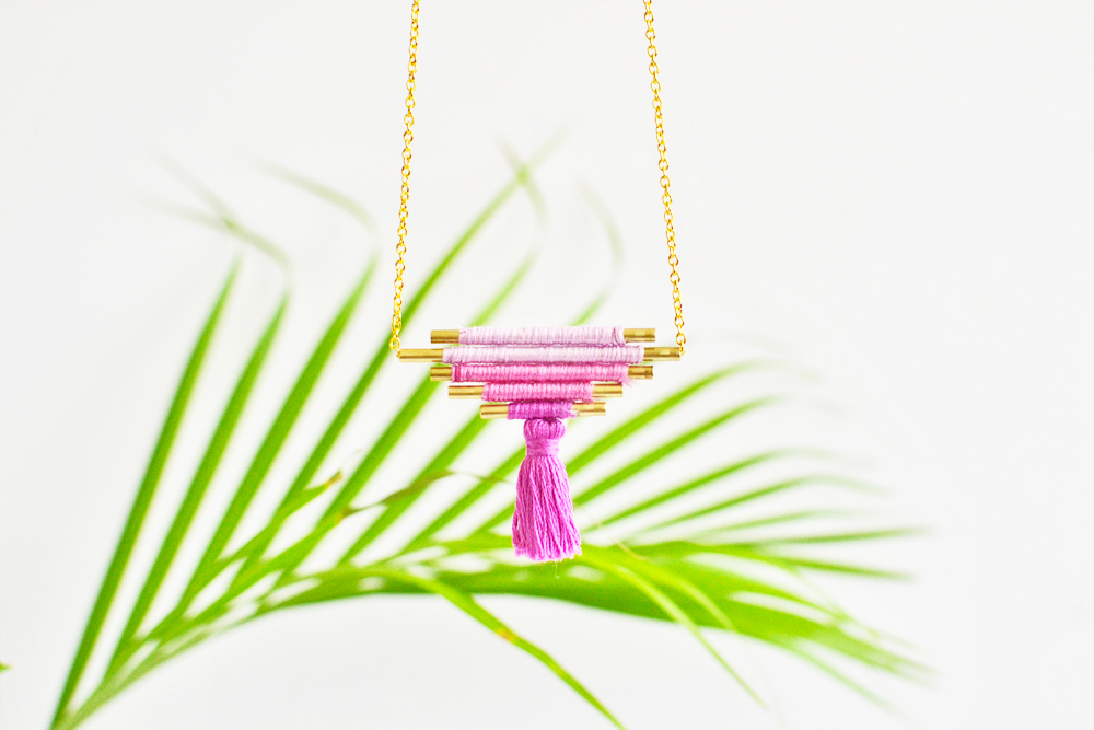 Diy ombre brass necklace 8