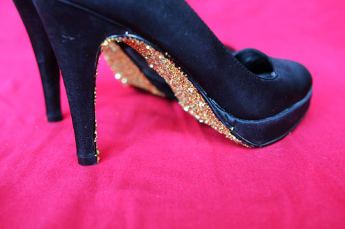 Glitter heels diy