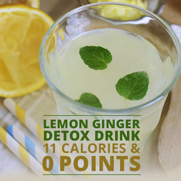 Lemon ginger detox drink 11 calories 0 points drink up1