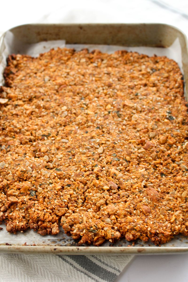 Tomato basil nut & seed crackers remove crackers