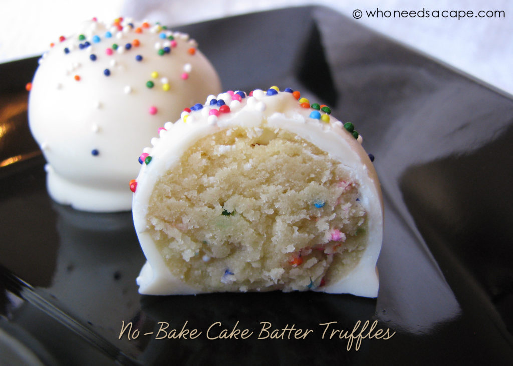 Cake batter truffles