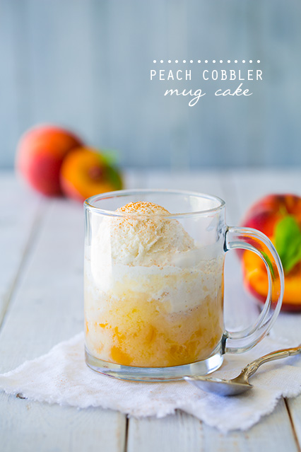 Peach cobbler mug cake recipe