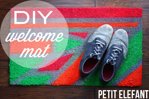 diy painted welcome mat