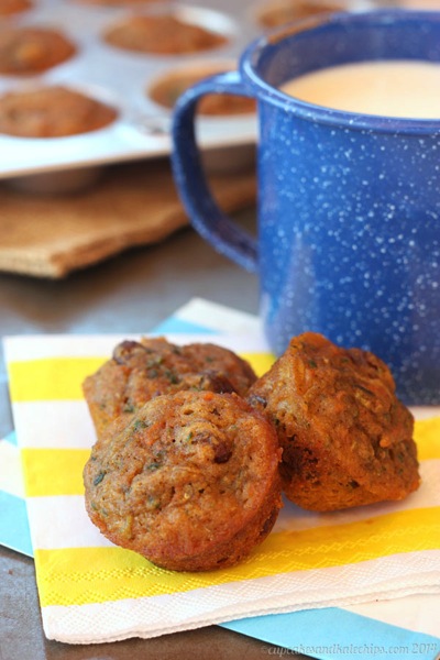 8 carrot zucchini mini muffins