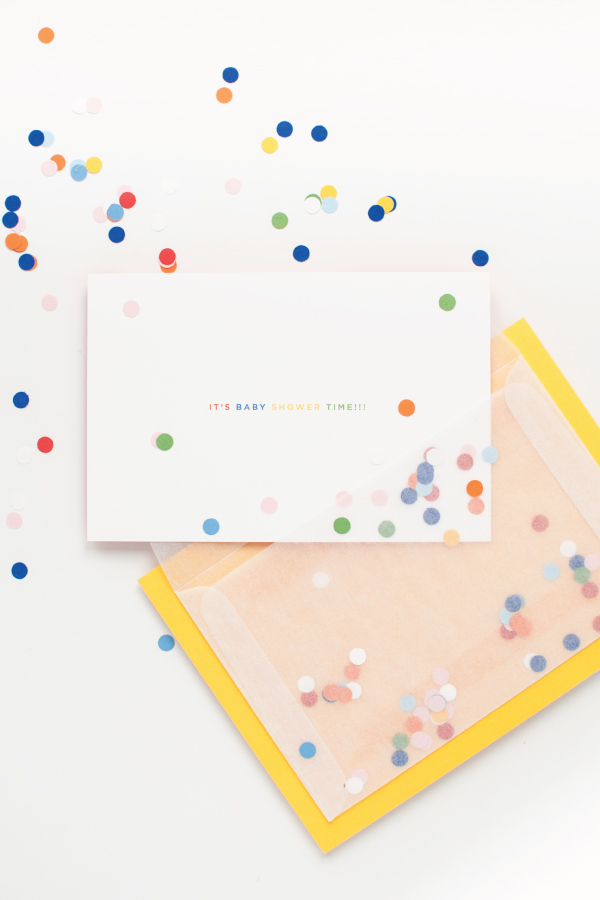 9 confetti baby shower invitations