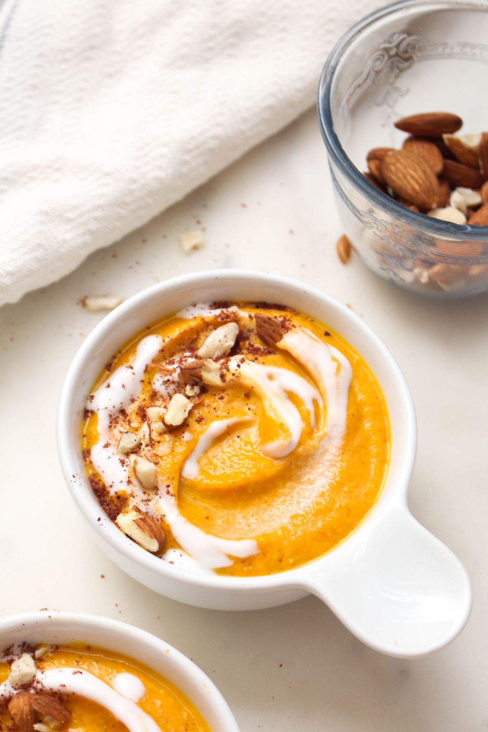 Carrot almond soup recipe for summer