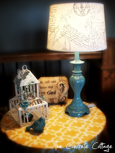 Diy french script lamp shade