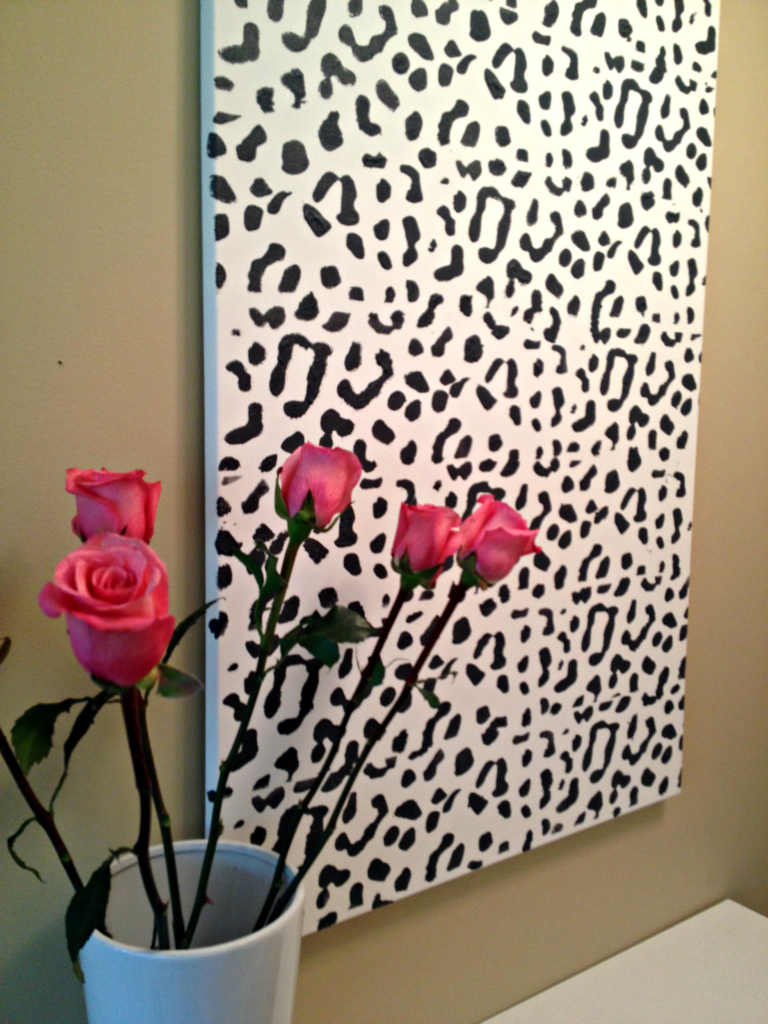 Diy leopard print canvas wall art