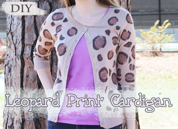 Diy leopard print cardigan