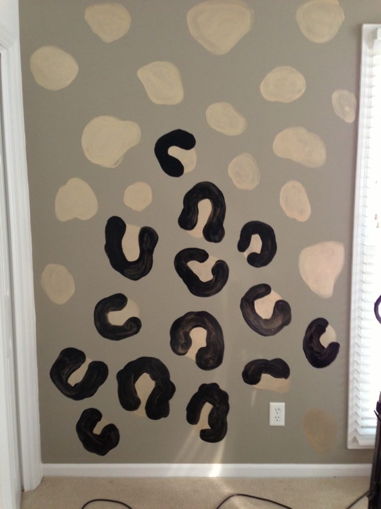 Diy leopard print wall pattern