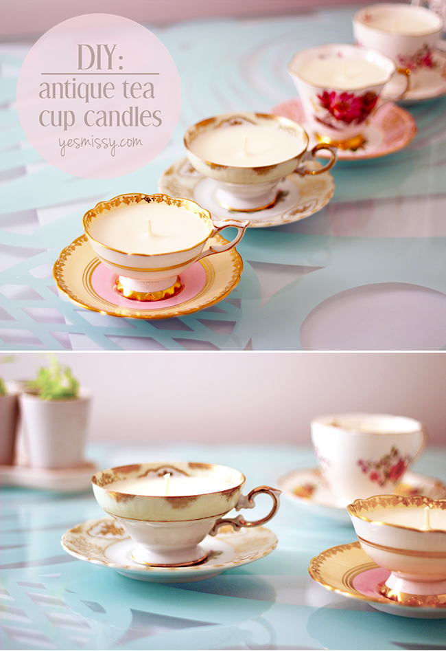 Diy teacup candles