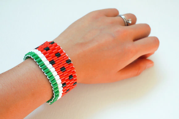 Diy watermelon bracelet