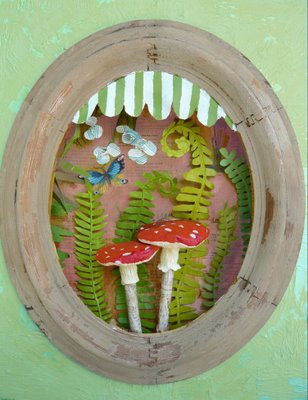 Musroom and fern frame