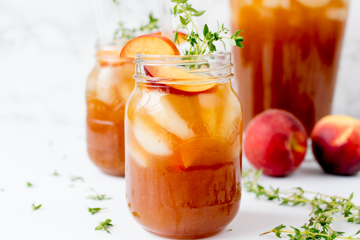 Peach and thyme iced tea finished 3