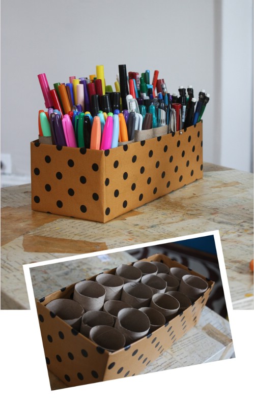 Pen and marker organizer