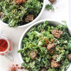 Spicy kale caesar salad easy summer recipe