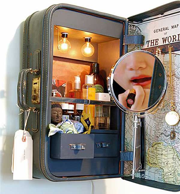 Suitcase medicine cabinet